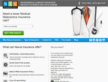 Tablet Screenshot of nexus-insurance.net